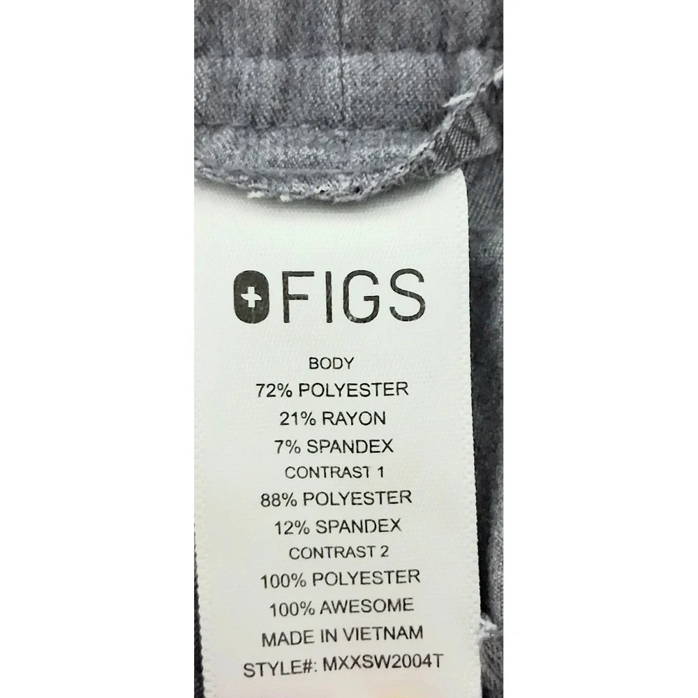 FIGS Pants Men's Size Large Gray Technical Collection Tansen Jogger Scrub Pullon